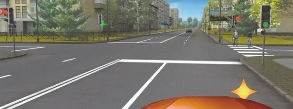 Вопрос 13: Как Вам следует поступить при повороте направо?