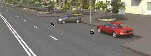 Вопрос 12: Кто из водителей нарушил правила стоянки?