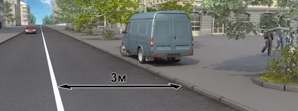 Вопрос 12: Нарушил ли водитель грузового автомобиля правила стоянки?