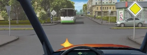 Вопрос 15: При повороте налево Вы: