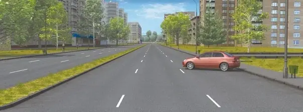 Вопрос 12: Можно ли водителю поставить автомобиль на стоянку указанным способом?