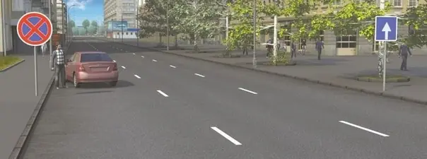 Вопрос 7: Обязан ли в этой ситуации водитель, остановившийся из-за неисправности, выставить знак аварийной остановки?