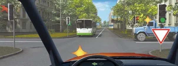 Вопрос 13: Как Вам следует поступить при повороте налево?