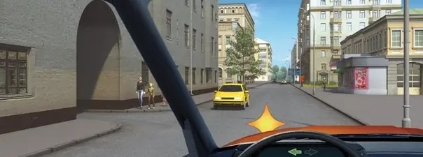 Вопрос 8: Кому Вы должны уступить дорогу при повороте во двор?