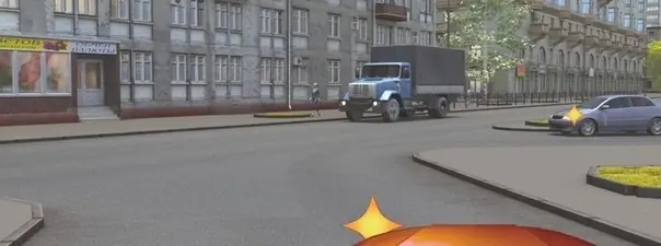 Вопрос 14: Кому Вы должны уступить дорогу при повороте налево ?