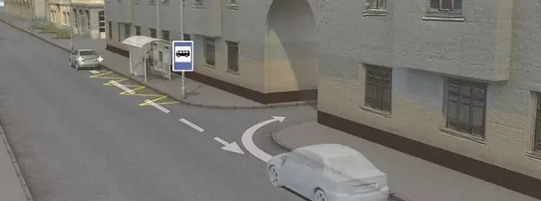 Вопрос 9: Водитель случайно проехал нужный въезд во двор. Разрешается ли ему в этой ситуации использовать задний ход, чтобы затем повернуть направо?