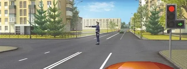 Вопрос 6: Вам разрешается движение: