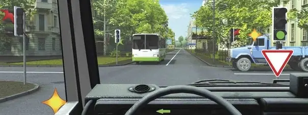 Вопрос 13: Как Вам следует поступить при повороте налево?