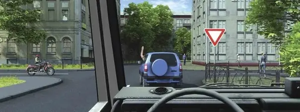 Вопрос 7: Поднятая вверх рука водителя легкового автомобиля является сигналом, информирующим Вас о его намерении: