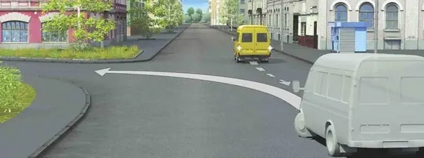 Вопрос 9: Водитель случайно проехал перекресток. Разрешено ли ему в этой ситуации использовать задний ход, чтобы затем продолжить движение налево?