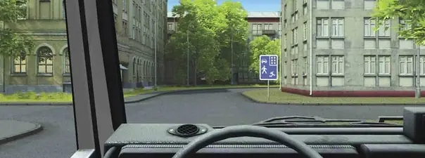 Вопрос 16: В каких случаях Вы можете, управляя грузовым автомобилем с разрешенной максимальной массой более 3,5 т, проехать прямо?