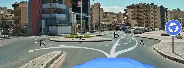 Вопрос 8: По какой траектории Вам разрешено продолжить движение?