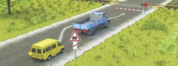 Вопрос 16: Разрешается ли водителю выполнить объезд грузового автомобиля?