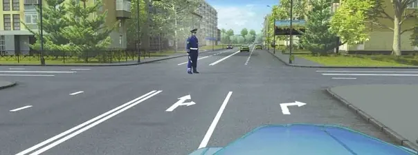 Вопрос 6: Вам можно продолжить движение: