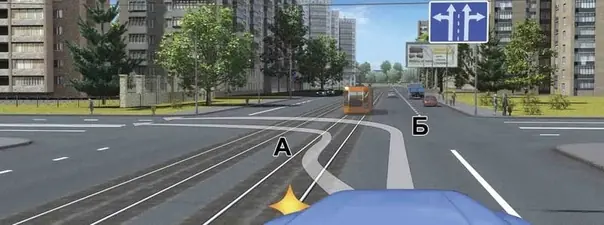 Вопрос 8: По какой траектории Вам разрешается выполнить поворот налево?
