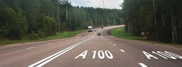 Вопрос 5: Что обозначает разметка А 100, нанесенная на проезжую часть дороги?