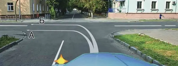 Вопрос 8: По какой траектории Вам можно выполнить поворот налево?