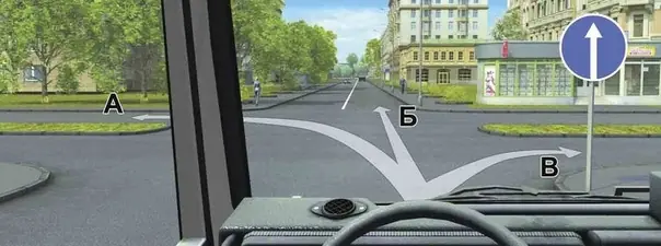 Вопрос 2: Вам можно продолжить движение на перекрестке: