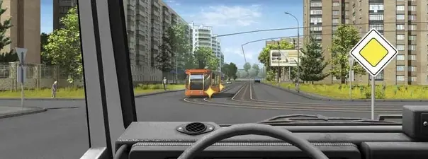 Вопрос 15: Вы намерены продолжить движение прямо. Ваши действия?