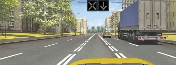 Вопрос 5: Если Вы управляете маломестным автобусом, то в случае выключения реверсивных светофоров следует: