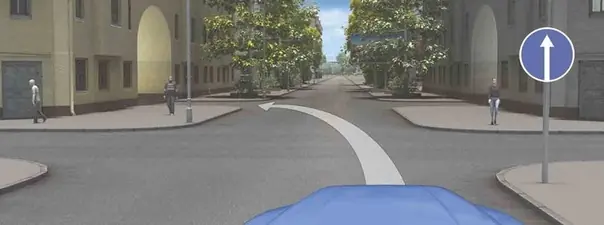 Вопрос 2: Можно ли Вам за перекрестком въехать во двор?
