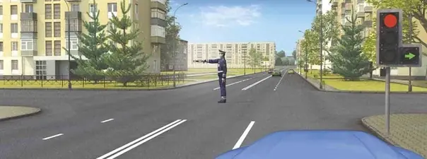 Вопрос 6: Вам разрешается движение: